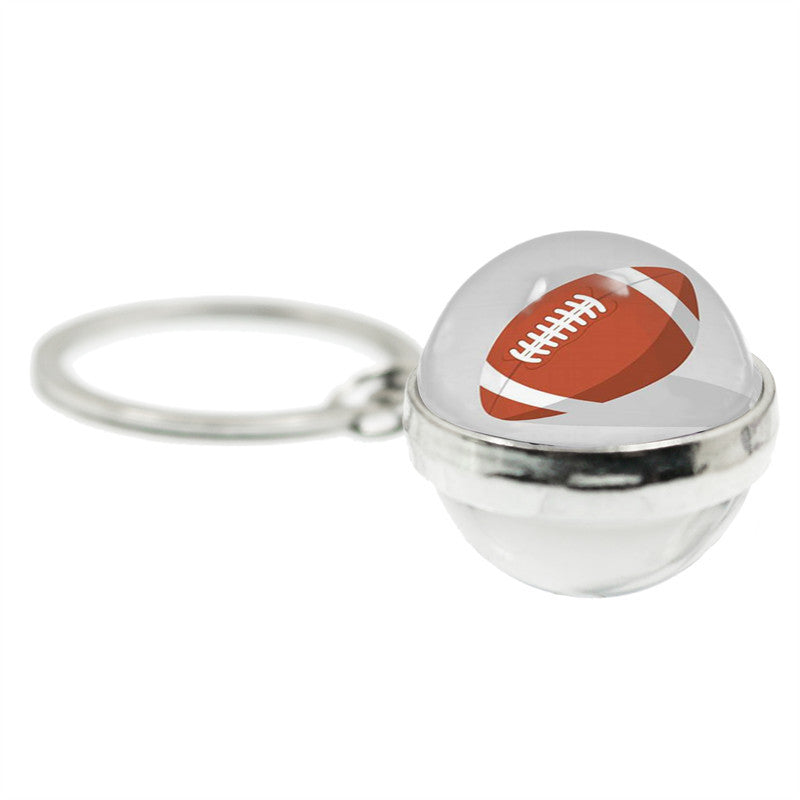 Wholesale Alloy Tennis Glass Ball Keychain